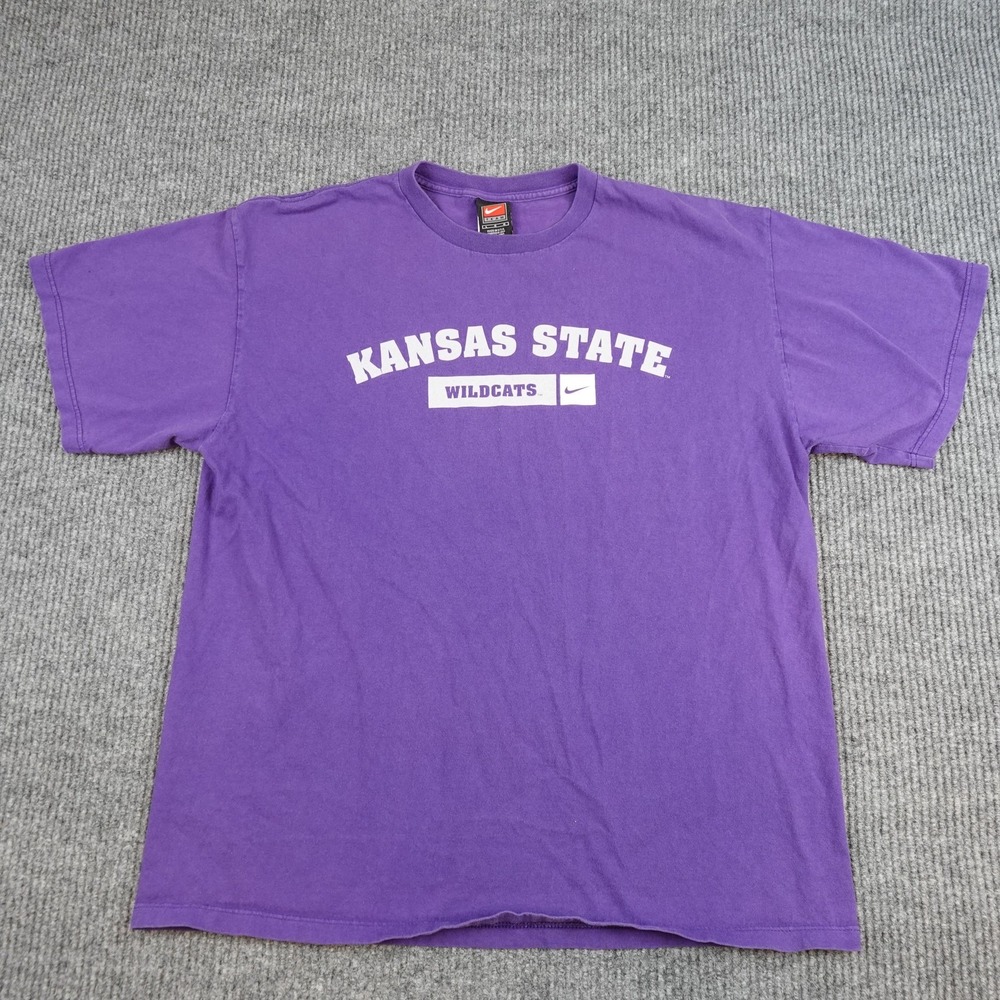 Vintage Kansas State Wildcats Shirt Youth Large Purple NCAA Nike USA Tee